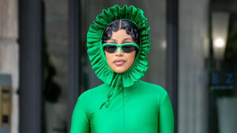 Cardi B's Green Paris Fashion Week Outfit Causes Stir, Seems Readymade for Memes
