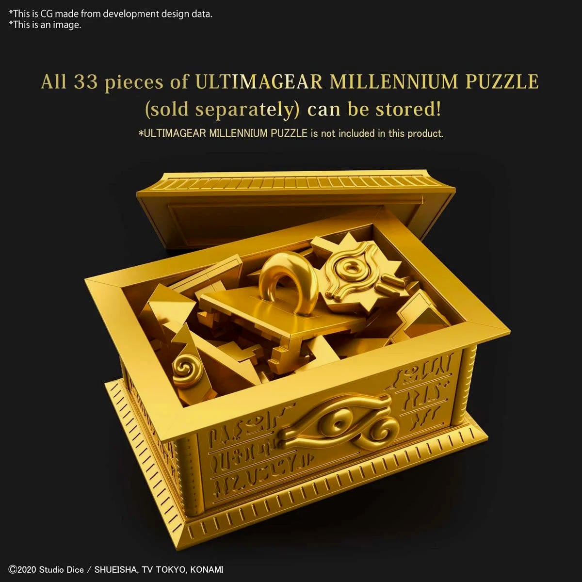 Yu-Gi-Oh Gold Sarcophagus For the Ultimagear Millennium Puzzle Kit