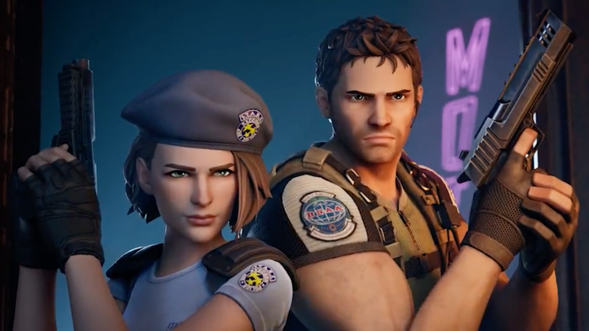 Fortnite Adds Chris Redfield And Jill Valentine Skins From Resident Evil 