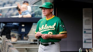 San Diego Padres manager Bob Melvin walks off the field during the