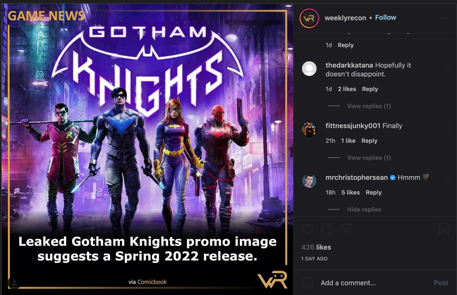 Gotham Knights released
