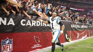 Cam Newton runs for TD on first snap vs. Cardinals, throws TD on second  play: 'I'm back!'