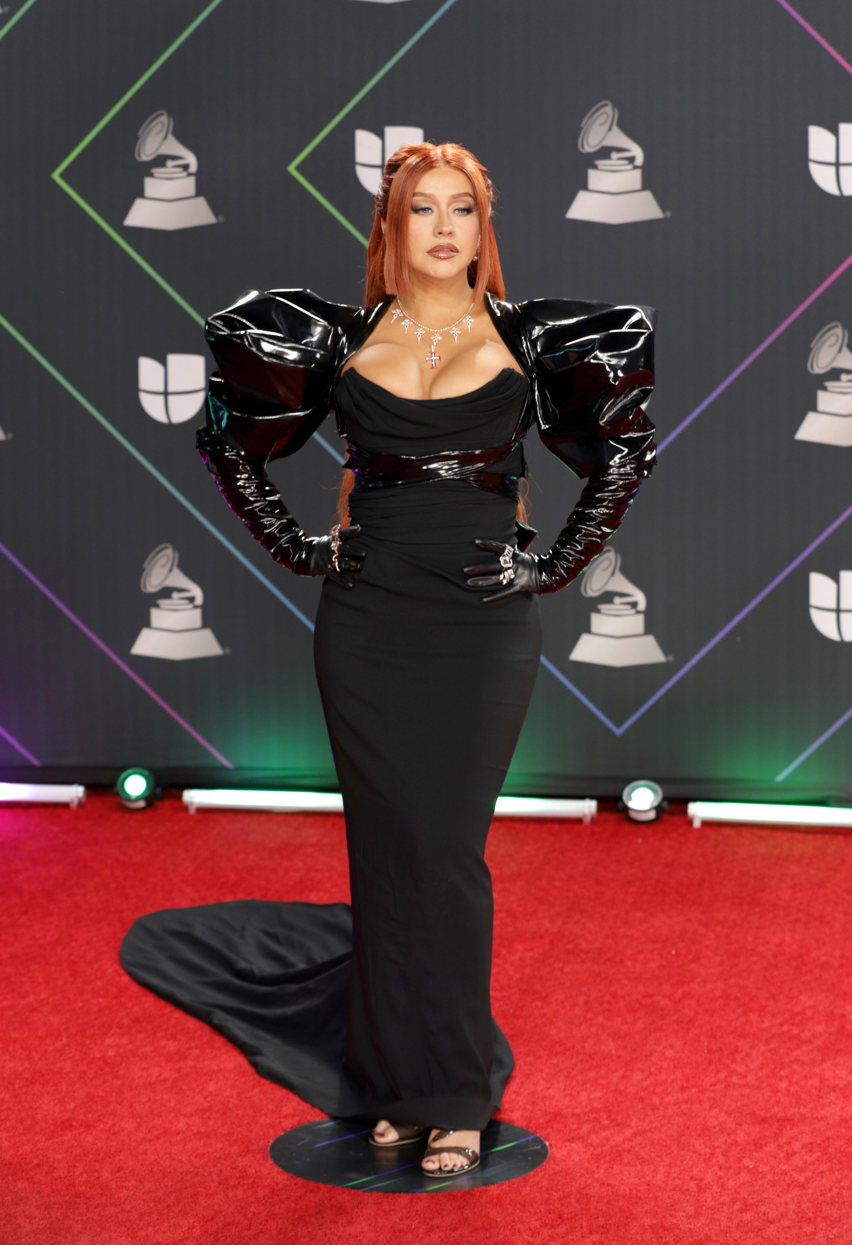 Christina Aguilera Stuns With Fiery Look at 2021 Latin Grammys