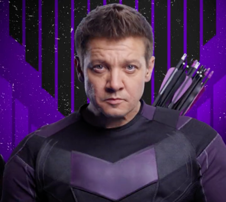 Jeremy Renner Suits Up In New Purple Costume For Marvel's Hawkeye