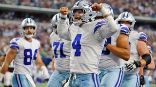 Dallas Cowboys defensive tackle Trysten Hill (72) rushes as Atlanta Falcons  offensive guard Chr …