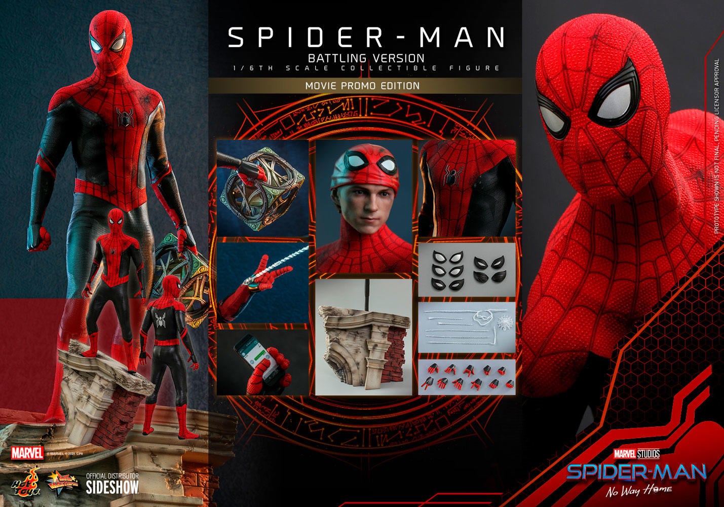 hot toys spider man no way home