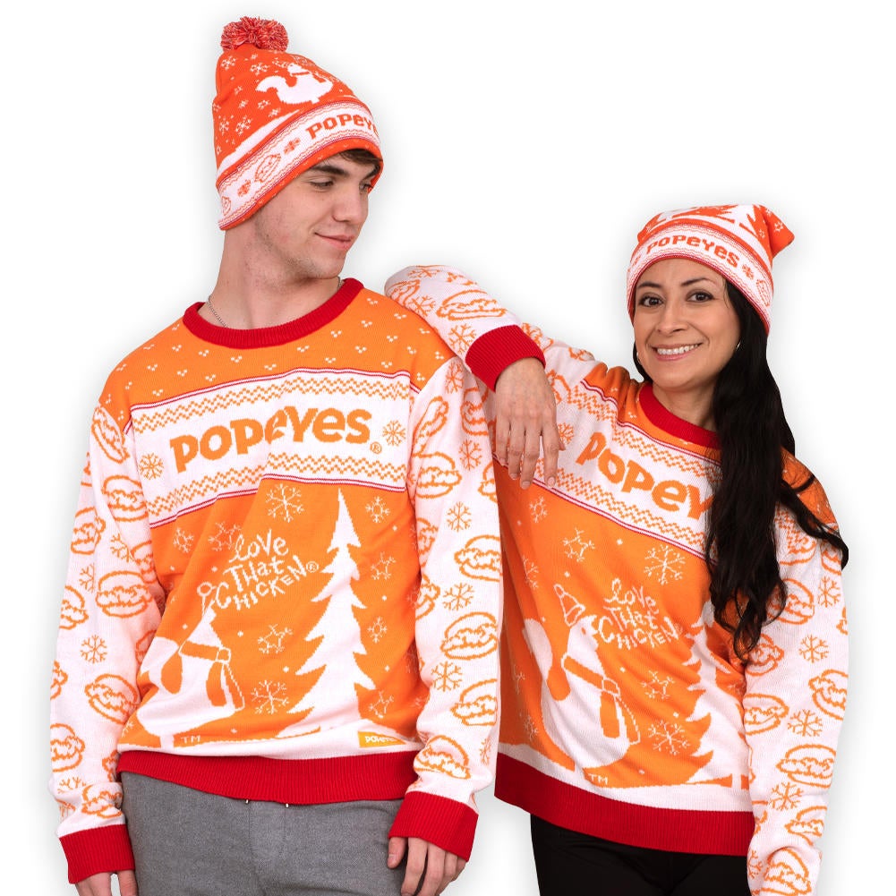 popeyes ugly christmas sweater