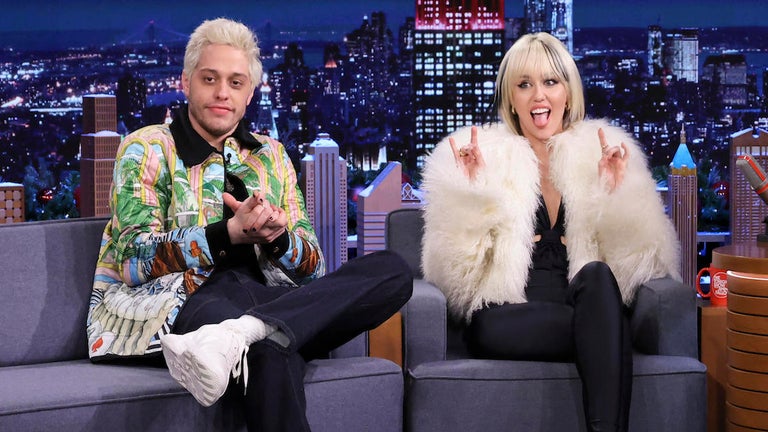 Miley Cyrus Teases Pete Davidson About Kim Kardashian, Serenades Him With 'It Should Have Been Me' on 'Tonight Show'
