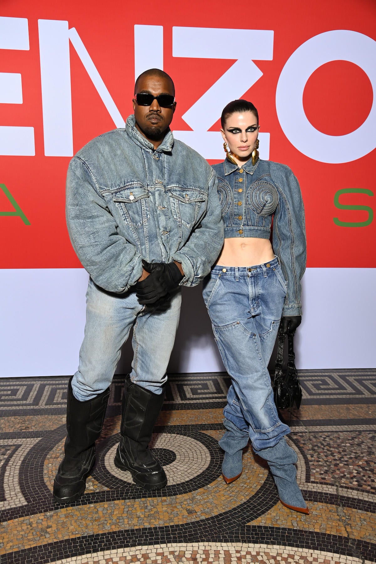 Kanye West And Julia Fox Wear Matching Outfits In Red Carpet Debut