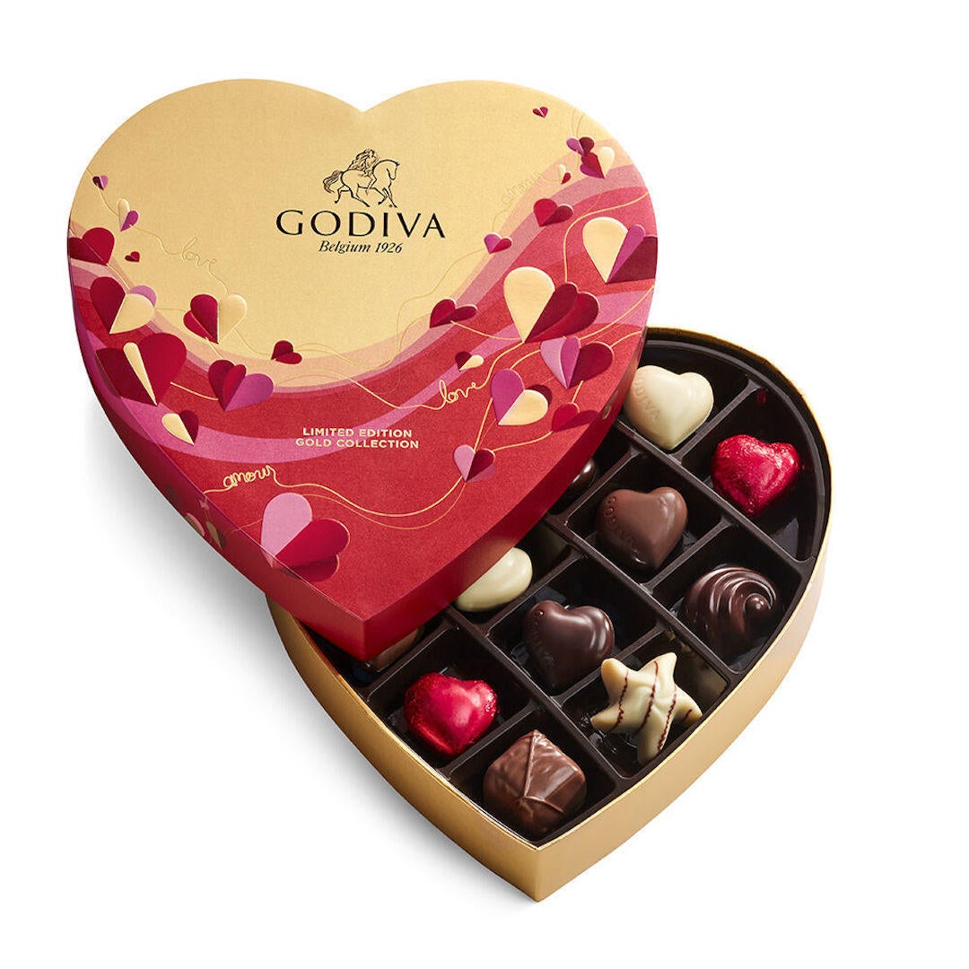 Godiva Chocolates Valentine's Day Heart Shaped Box Godiva Chocolates Valentine's Day Heart Shaped Box