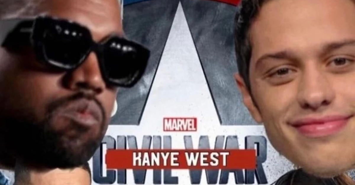 Kanye West Goes on Civil War-Themed Meme Rampage Against Kid Cudi, Billie  Eilish, and Pete Davidson, Then Deletes Everything