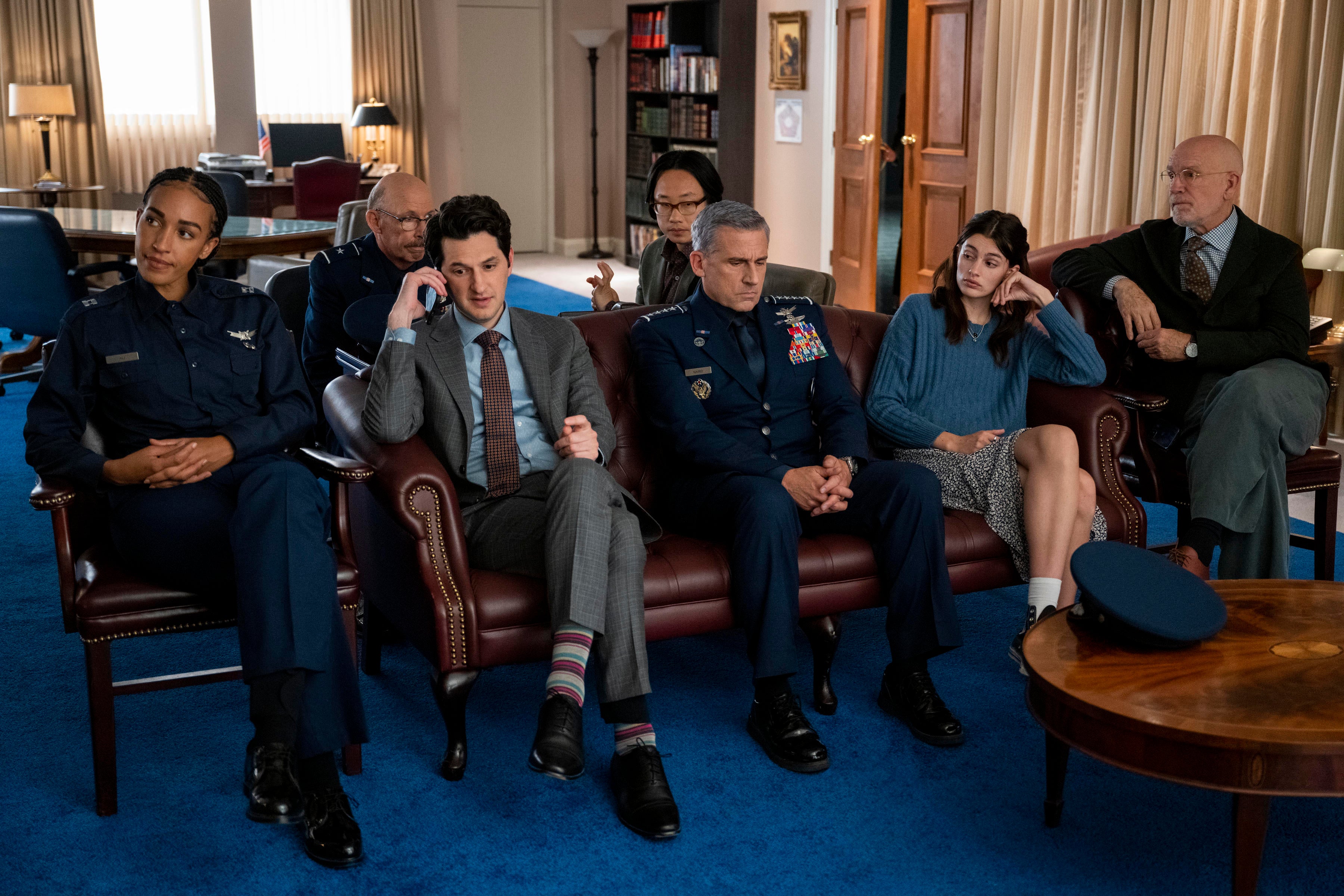 Space Force Cast Talks Working With Steve Carell And John Malkovich   Sf 201 Unit 00551r 