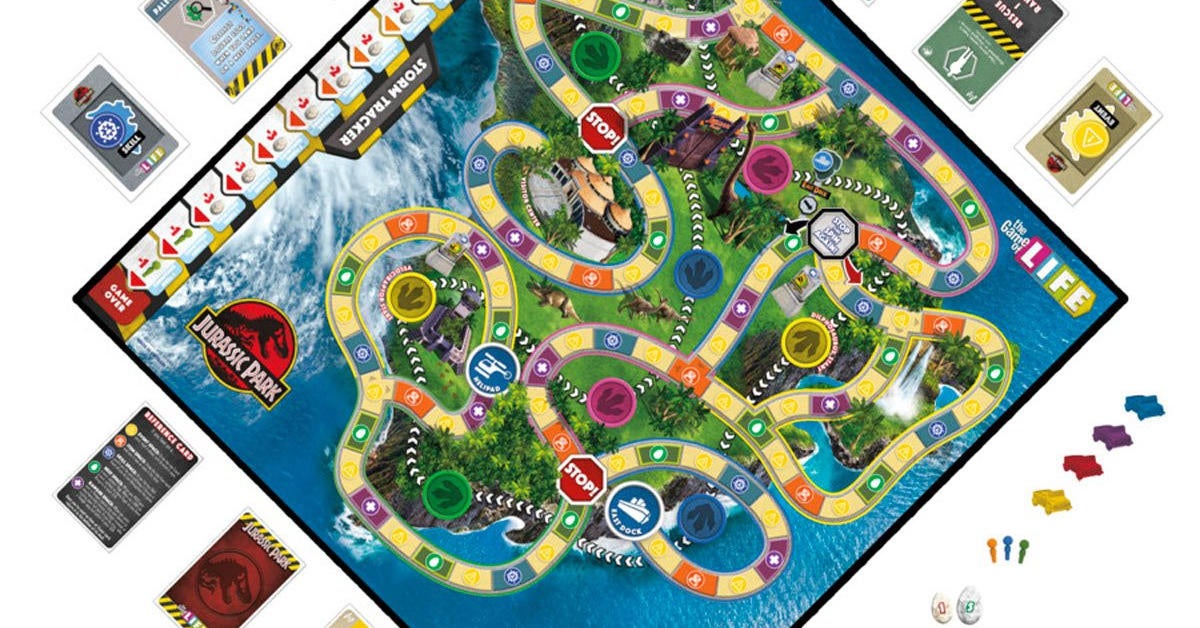 Jurassic Park Edition Game of Life Board Game