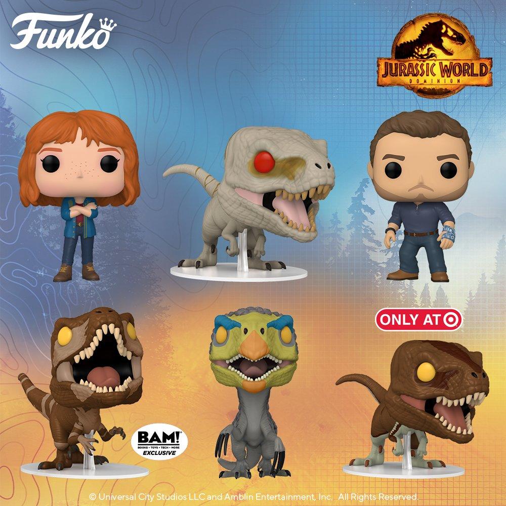 Funko Pop! Jurassic World 3 Dominion 4 Piece Collectors Set- T.Rex, Dr. Ian  Malcolm, Dr. Ellie Sattler, Maisie