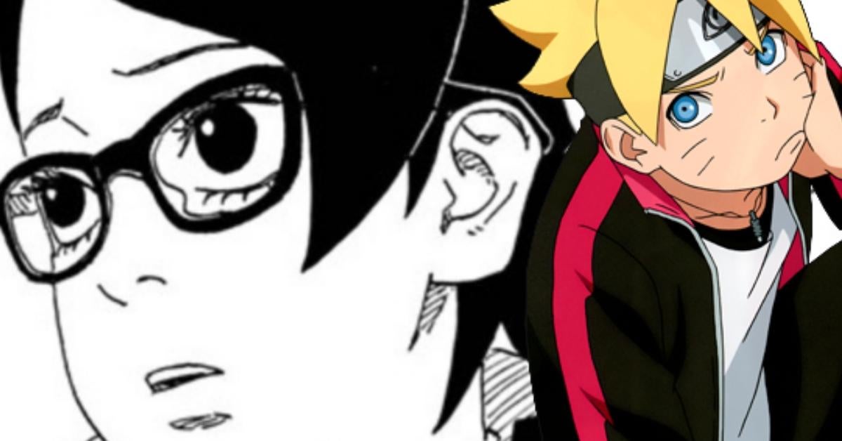 In the Boruto manga or anime, when will Sarada ask about where the