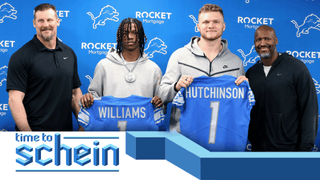 Detroit Lions head coach Dan Campbell and rookie Aidan Hutchinson