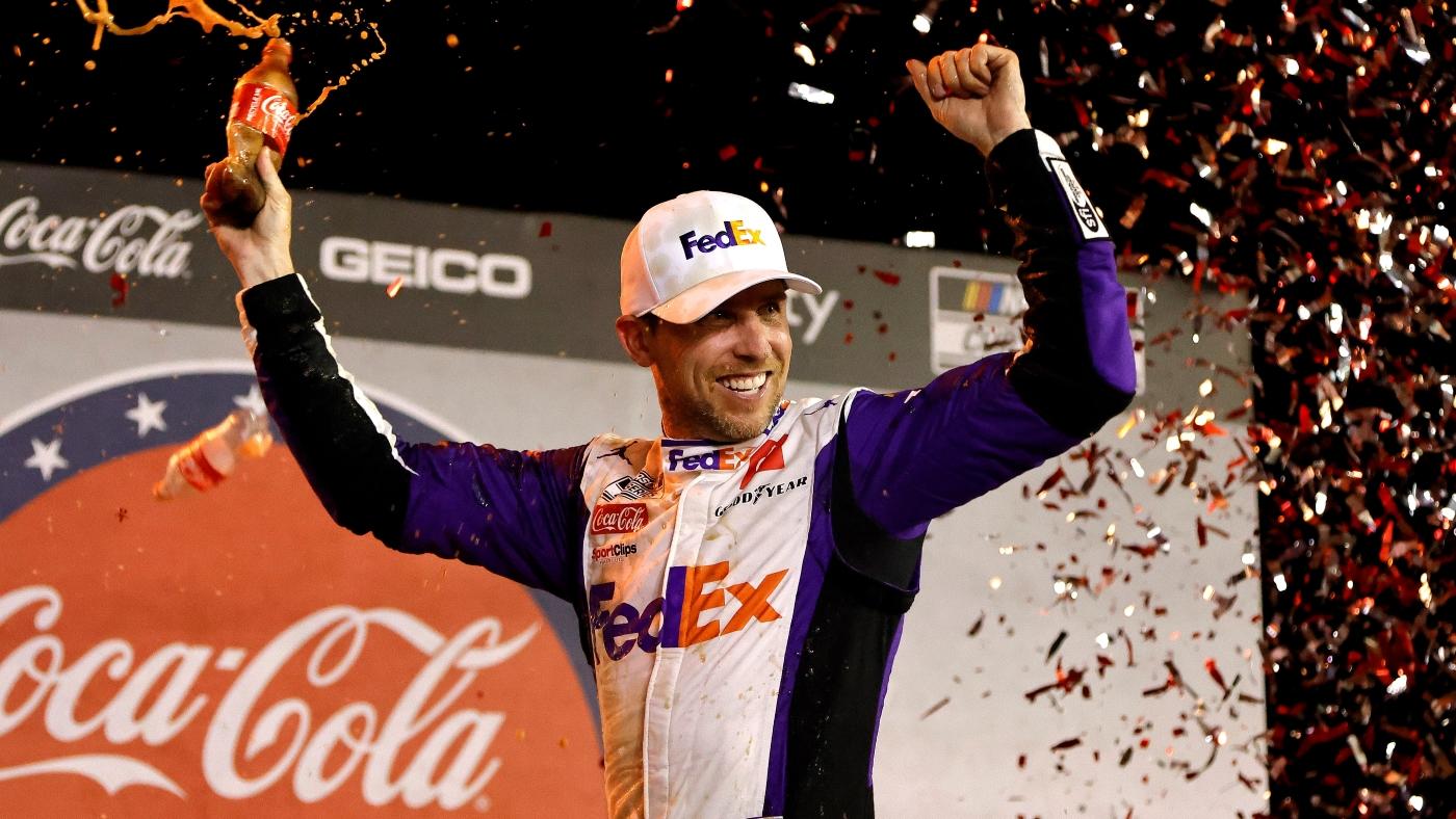 CocaCola 600 results Denny Hamlin survives two overtime restarts to