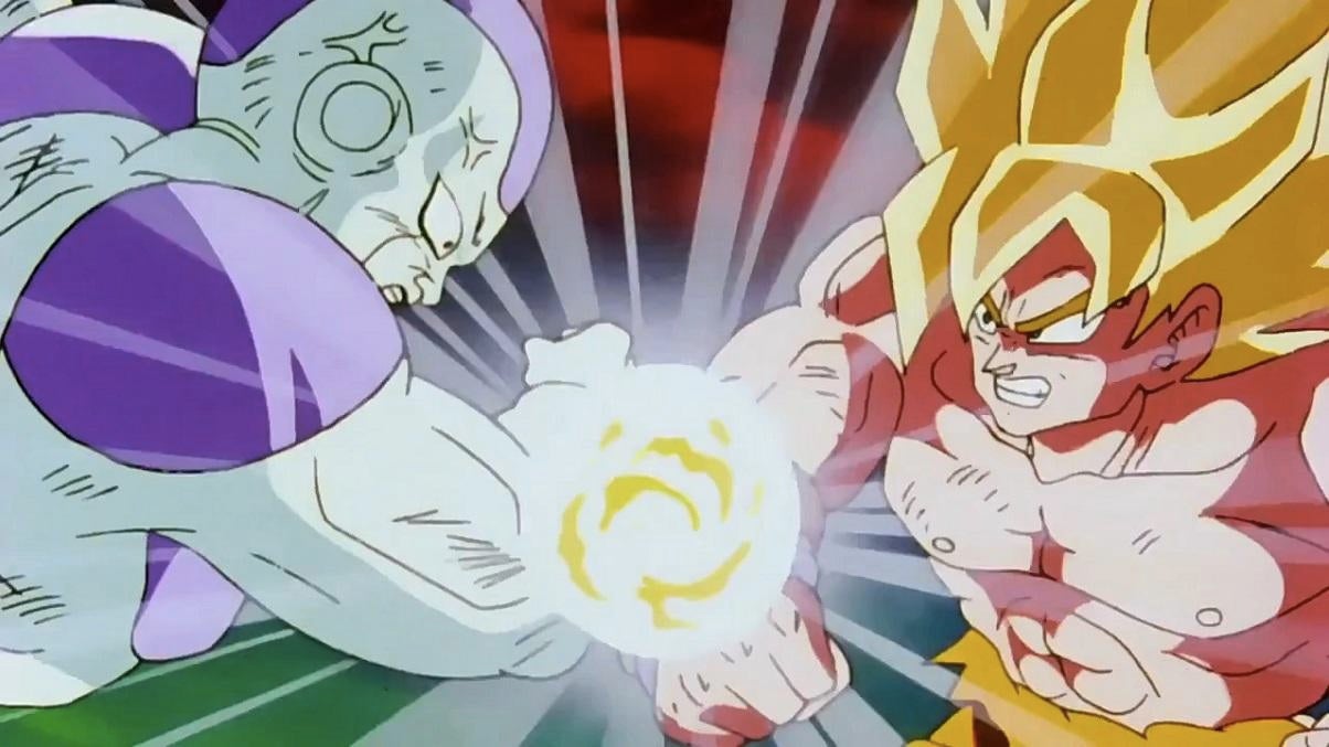 Dragon Ball Z Poster Gives Classic Twist on Frieza vs Super Saiyan Goku