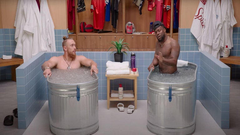 George Kittle Has Funny Response to Patrick Mahomes Question in 'Cold As Balls' Exclusive Clip