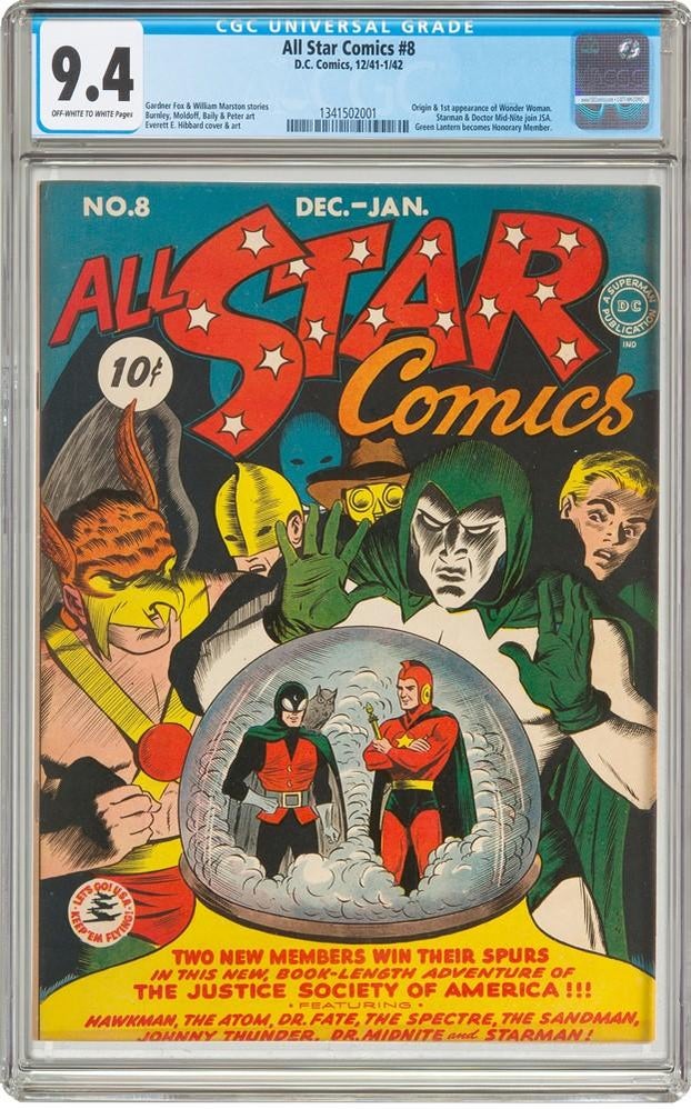 First Appearance Of Wonder Woman Sells For New Record