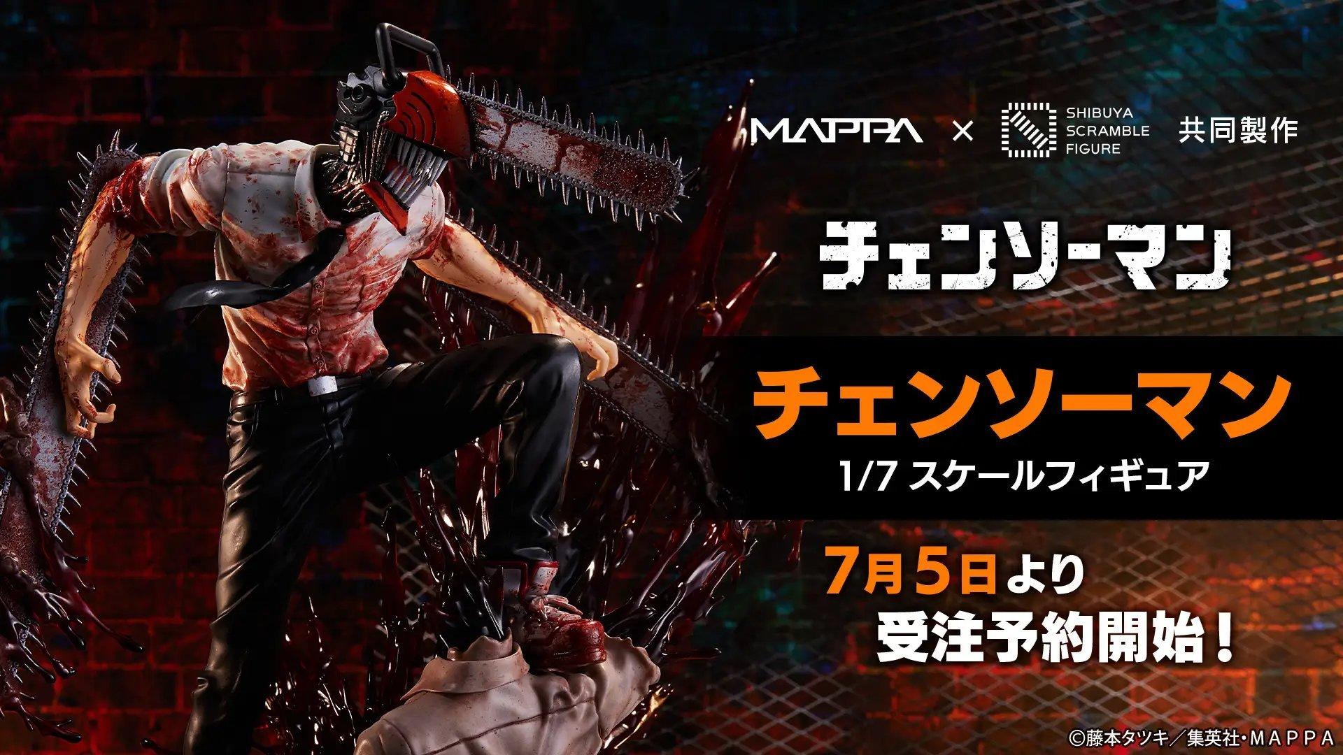 Chainsaw Man Statue Lets The Blood Flow With Power & Meowy