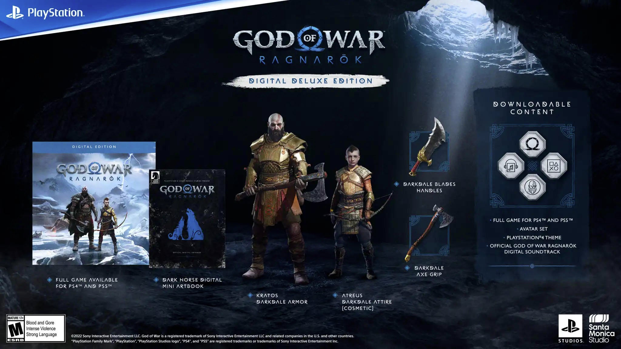 Playstation 5, Digital Edition, God of War Ragnarok Bundle - Novo