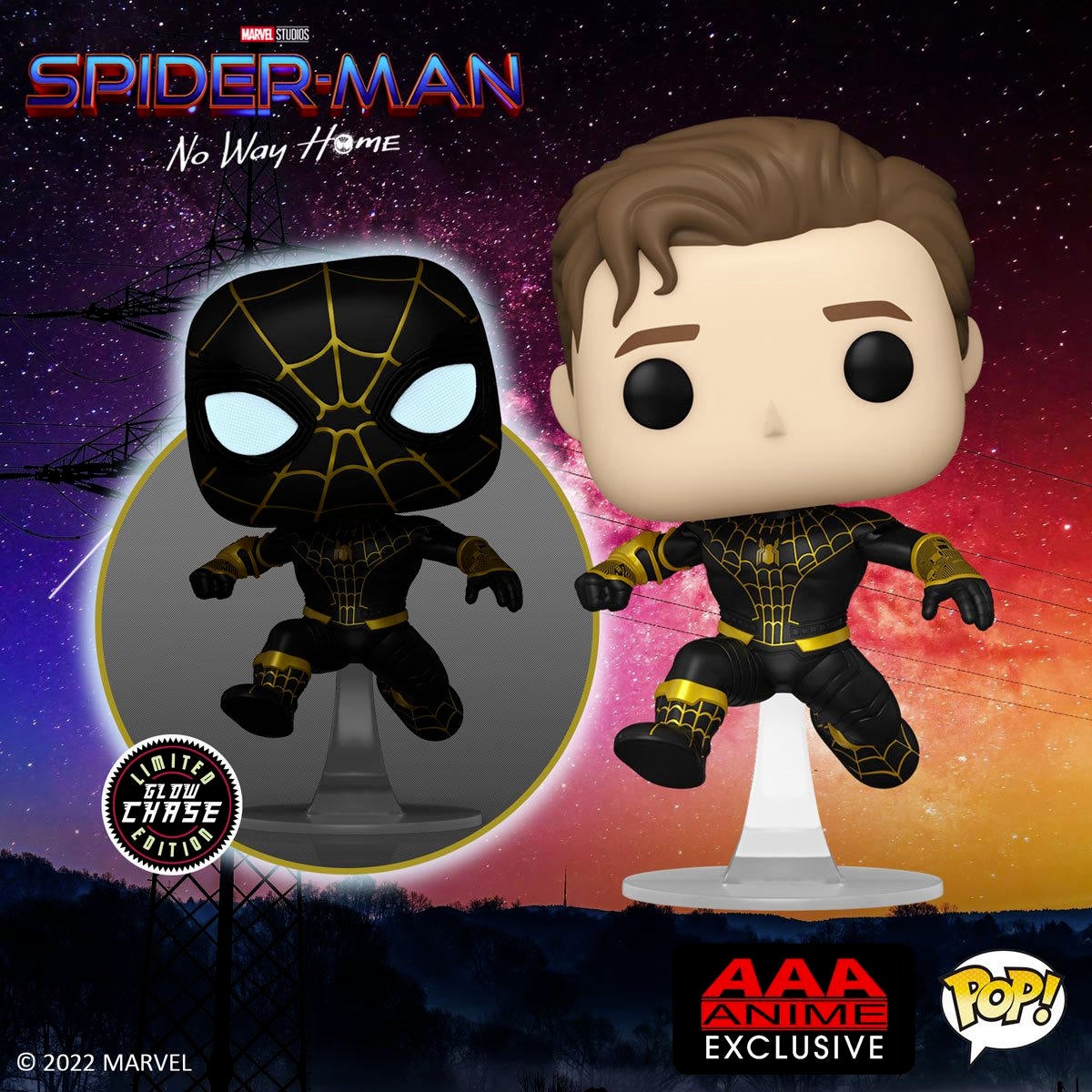 Unmasked Black Suit Spider-Man: No Way Home Funko Pop Drops As a AAA Anime  Exclusive With Chase