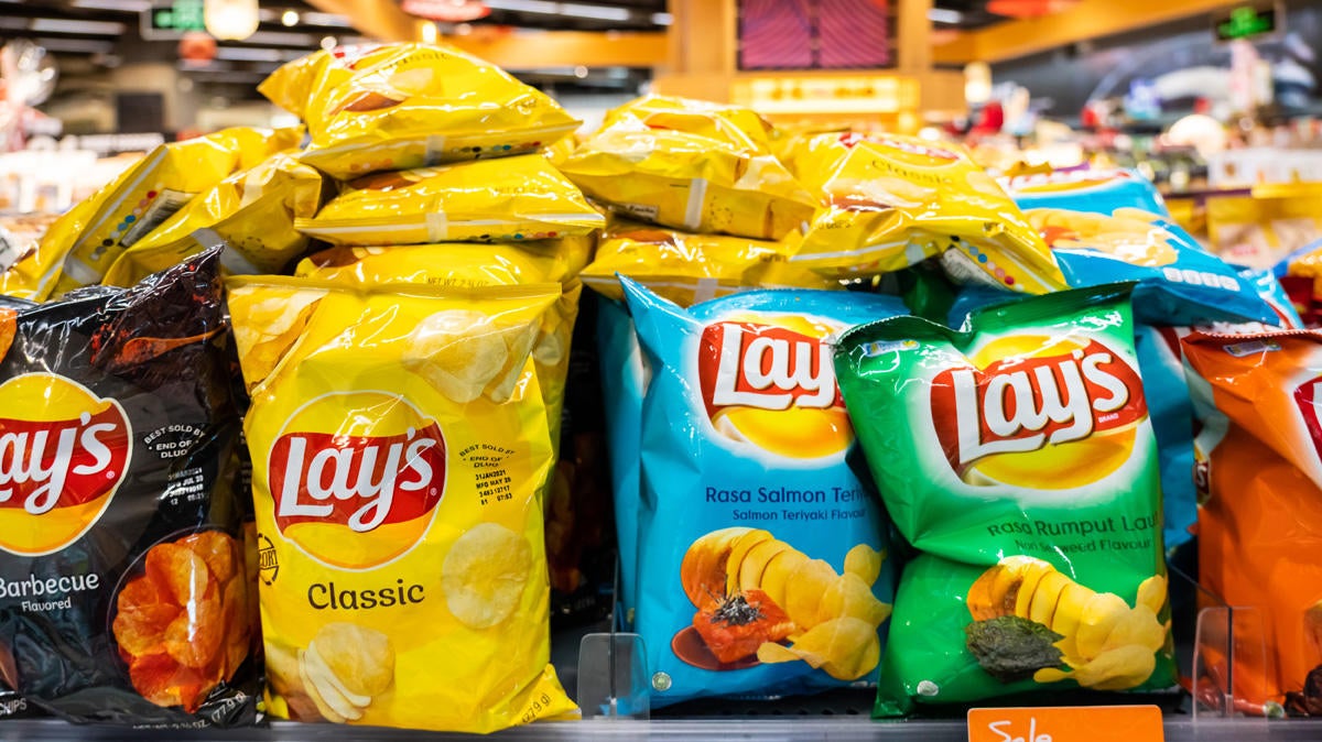Lay's potato chips pack seen in a supermarket