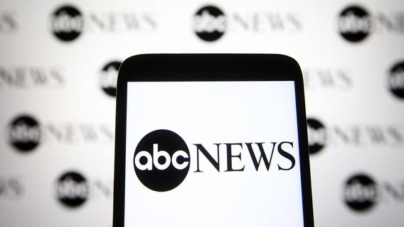In this photo illustration, ABC News logo is seen on a