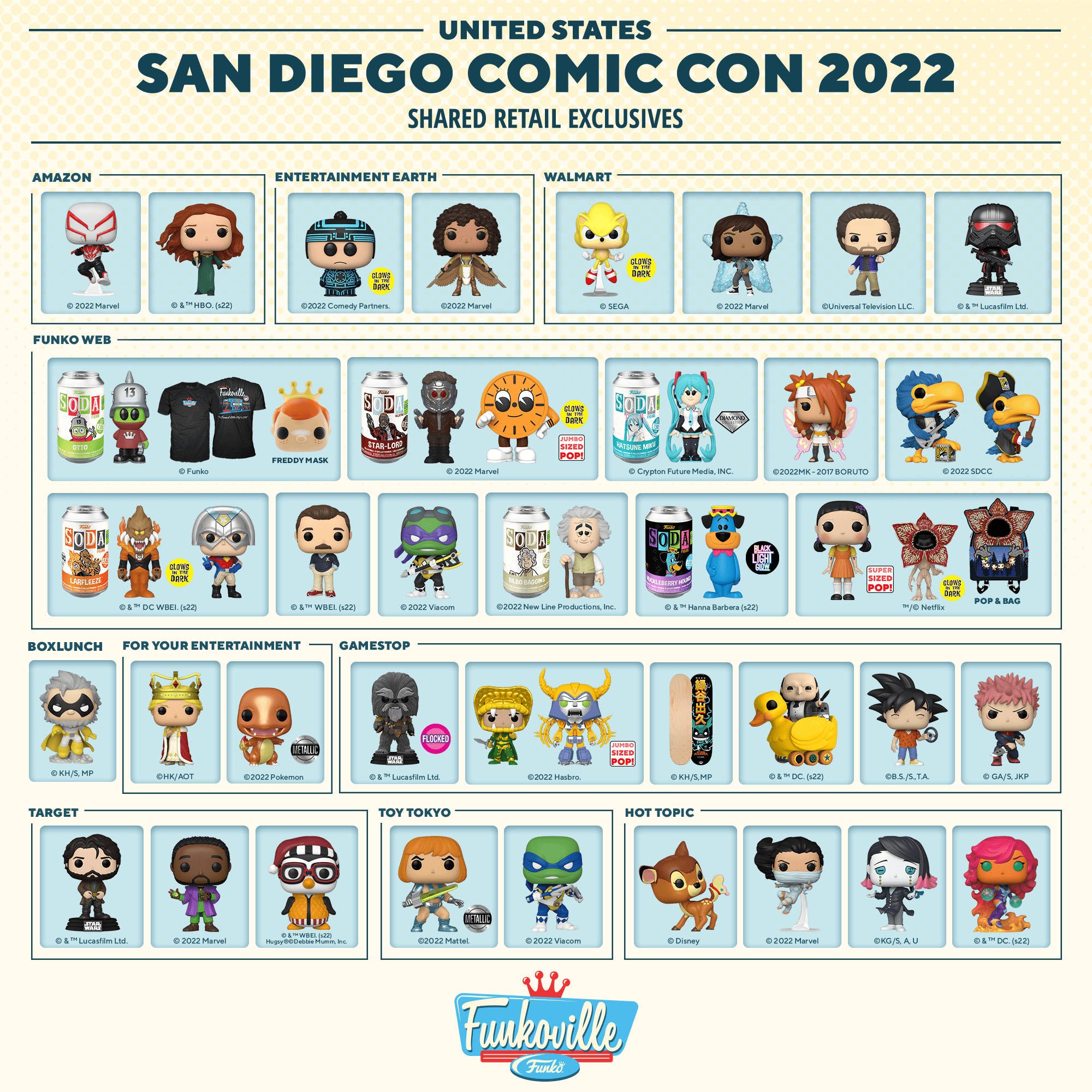 Here's Where to Get San Diego Comic-Con 2022 Funko Pop Figures and