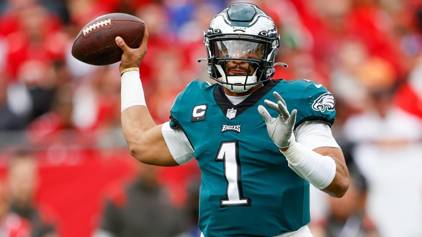 Week 9 NFL player props, QB, WR, TE, RB betting picks, AI prop predictions: Jalen Hurts over 217.5 yards