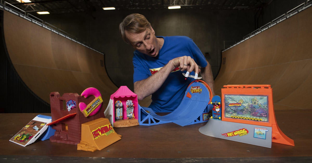 Tony Hawk Launches a Hot Wheels Fingerboard Line With Little Skate Shoes