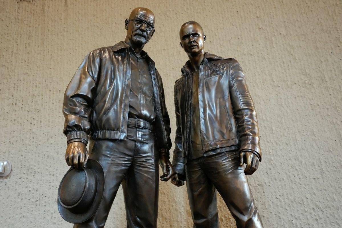 Sony Pictures Television unveils Breaking Bad statues, Albuquerque, NM Convention Center, July 29, 2022 Sony Pictures Television unveils Breaking Bad statues, Albuquerque, NM Convention Center, July 29, 2022