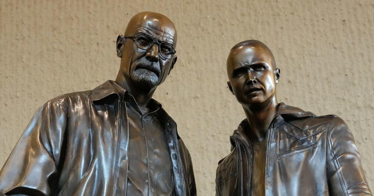 Sony Pictures Television unveils Breaking Bad statues, Albuquerque, NM Convention Center, July 29, 2022