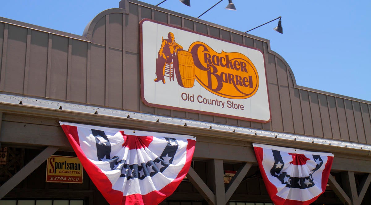 The exterior of Cracker Barrel Restaurant, Old Country Store.