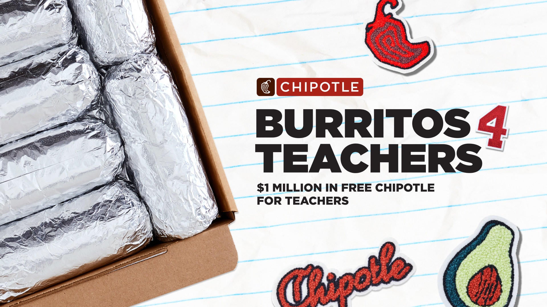Chipotle Giving Away 1 Million Worth of Free Burritos to Teachers
