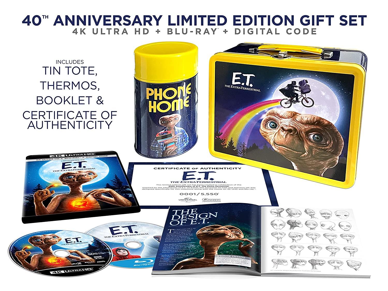 E.T. 40th Anniversary 4K Blu-ray Gift Sets Include a Lunch Box and