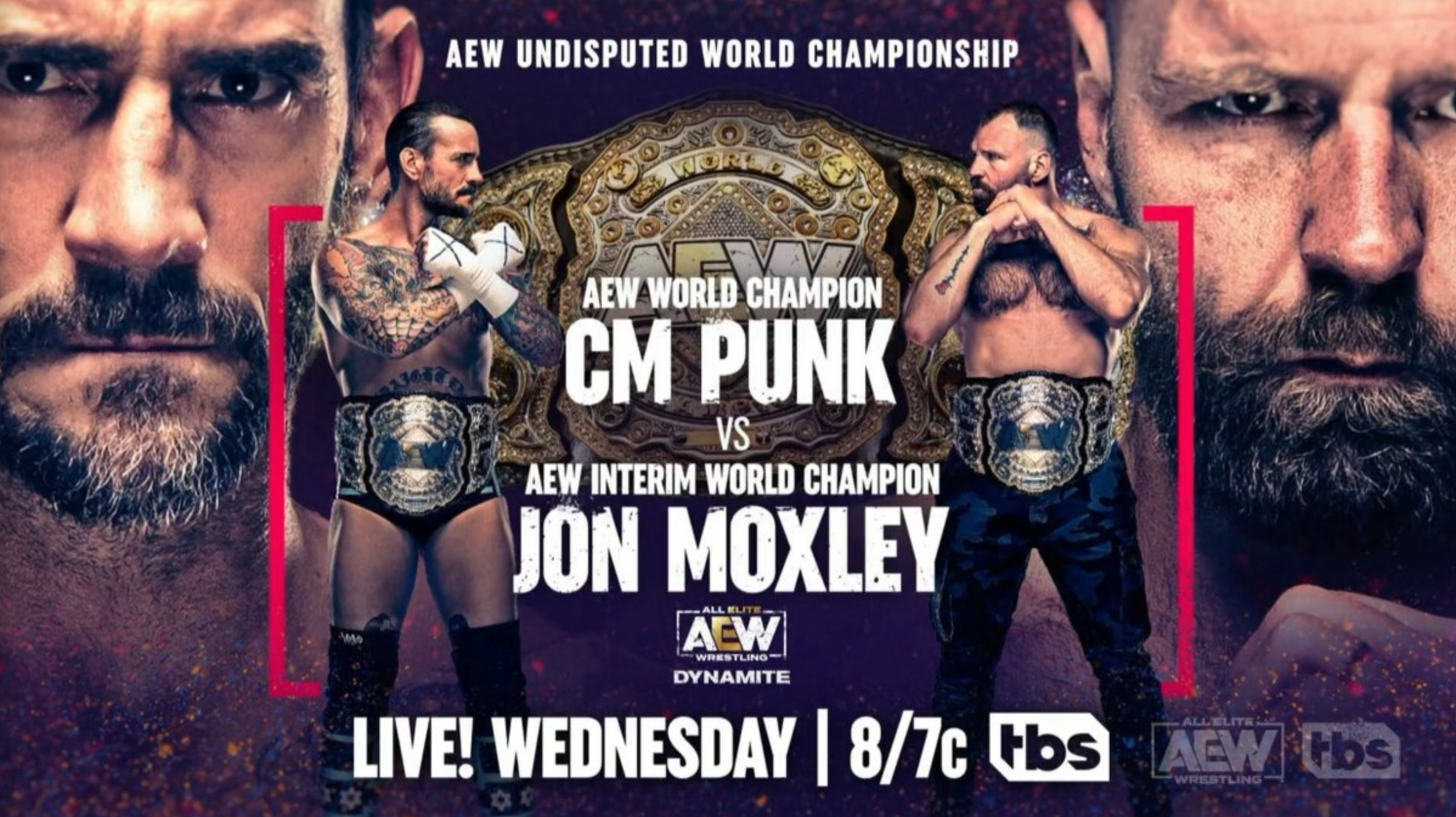 AEW World Title CM Punk Jon Moxley