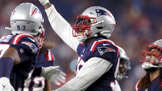 New England Patriots wide receiver Tyquan Thornton (11) runs a