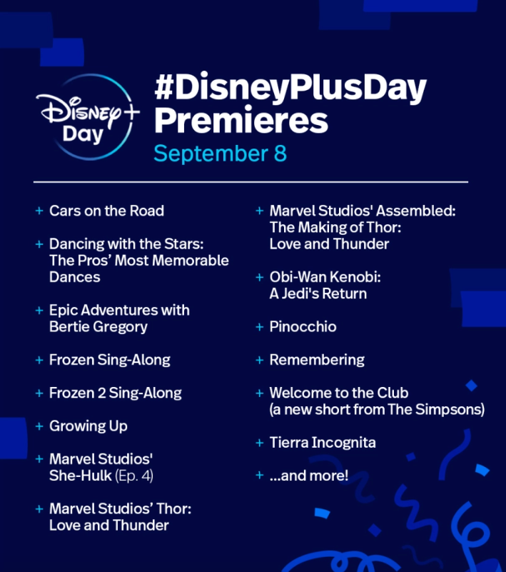 Disney+ Day 2022 Premieres: Full Streaming Schedule