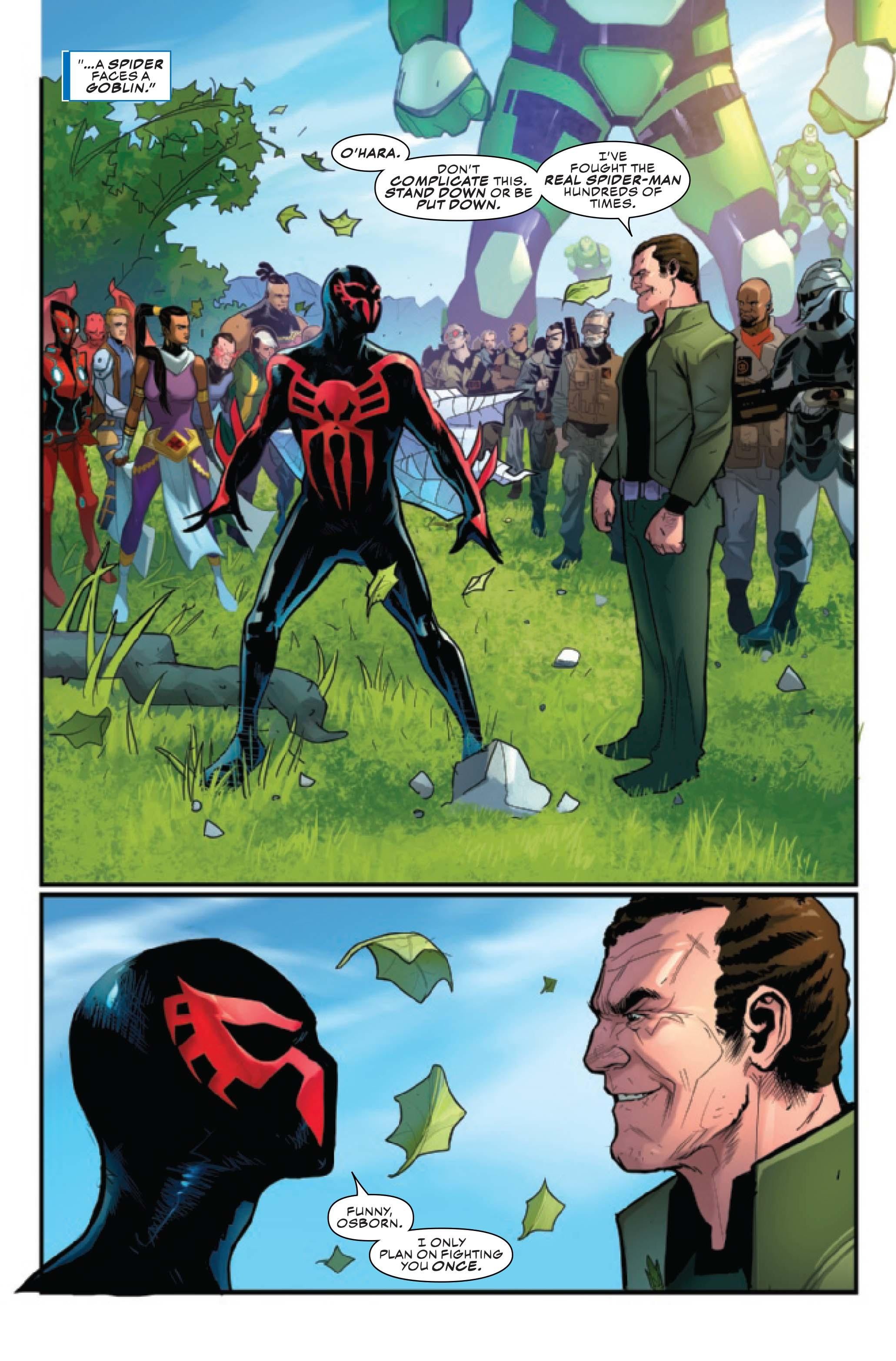 Spider Man 2099 Faces The Galactic Goblin For The Fate Of The 2099 spider-man-2099-faces-the-galactic-goblin-for-the-fate-of-the-2099