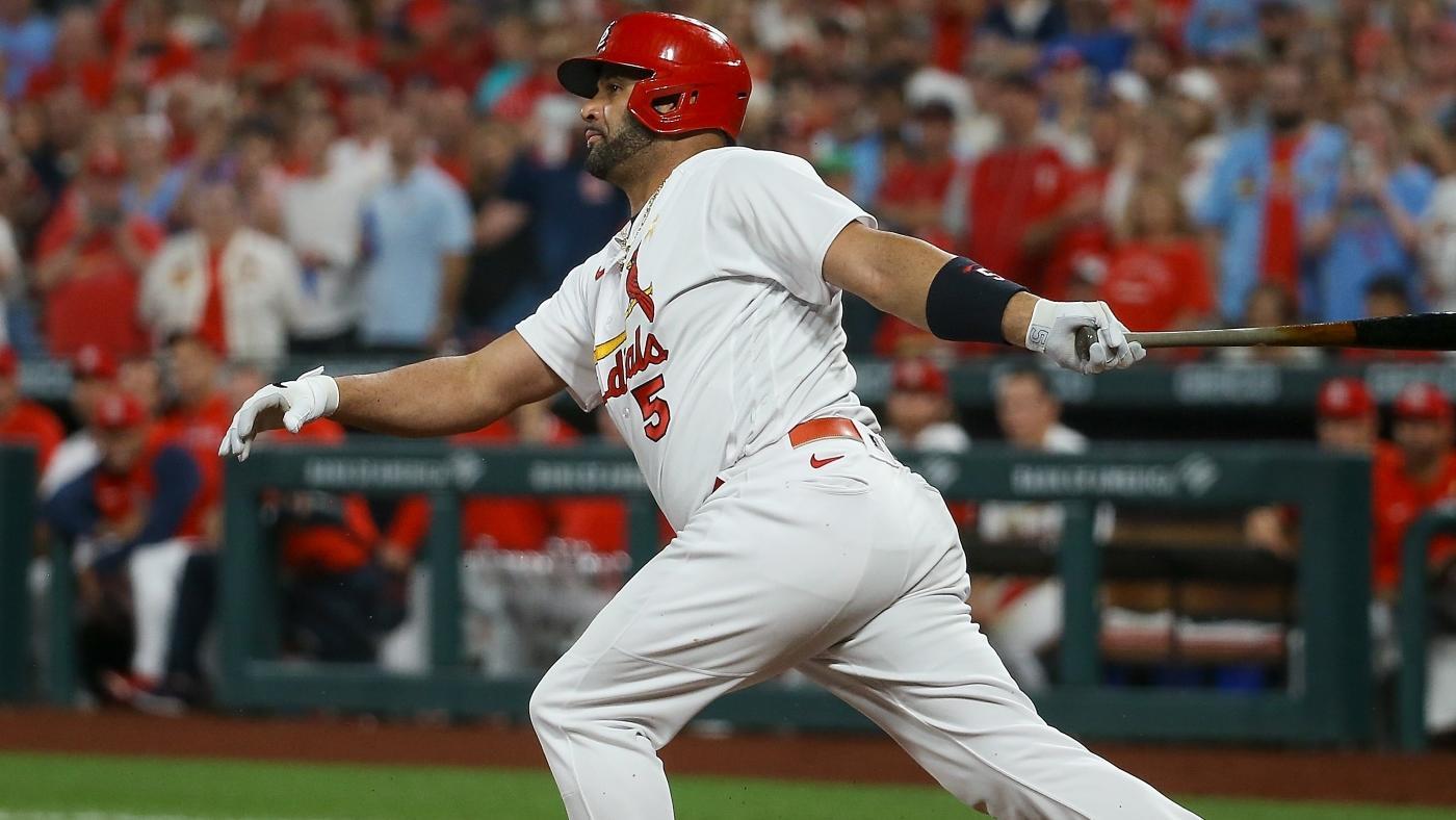 WATCH: Albert Pujols hits clutch, pinch-hit homer for 695th of career