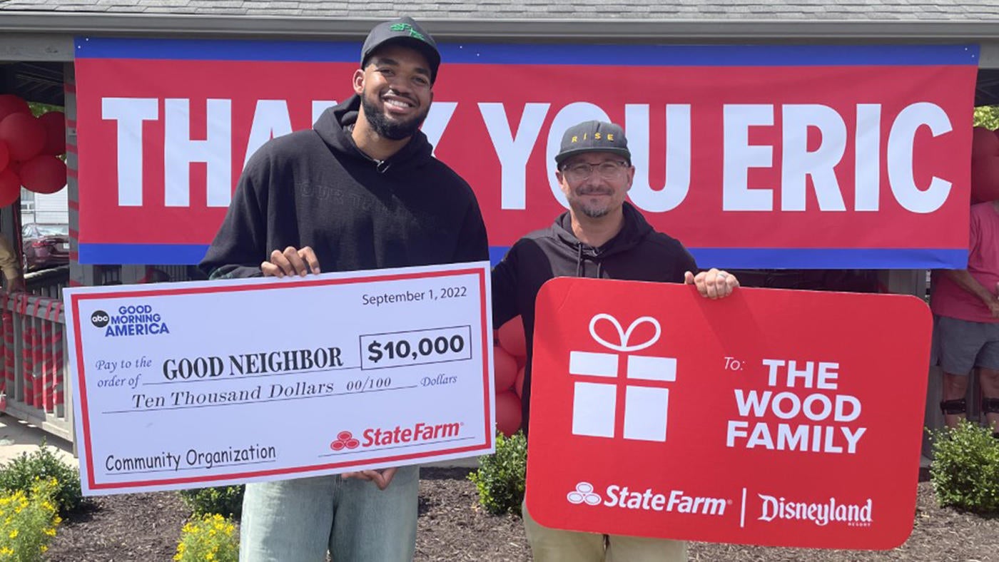 Karl-Anthony Towns delivers surprise gift to community superhero: 'He's done so many amazing things'