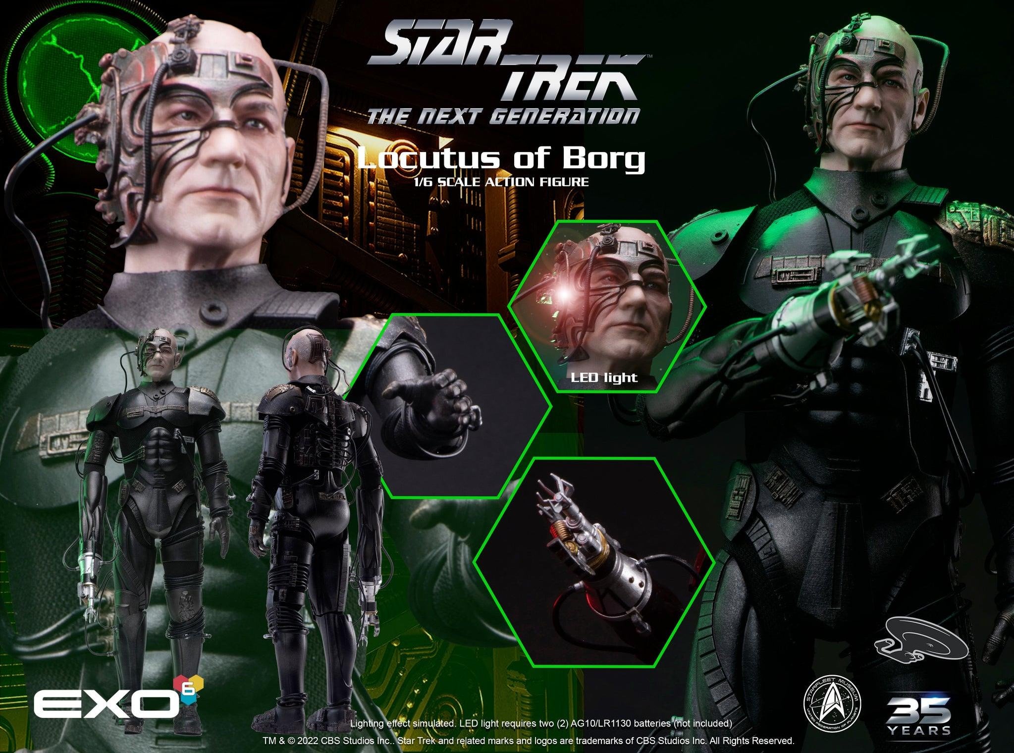 Epic Trek: The Generation Locutus of Borg Sixth Scale Figure Drops