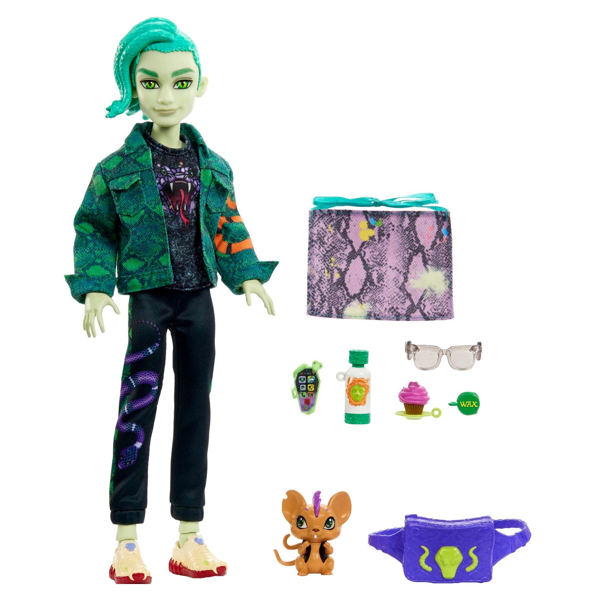 Monster High Hissfits 3 pack dolls set with Purrsephone, Meowlody