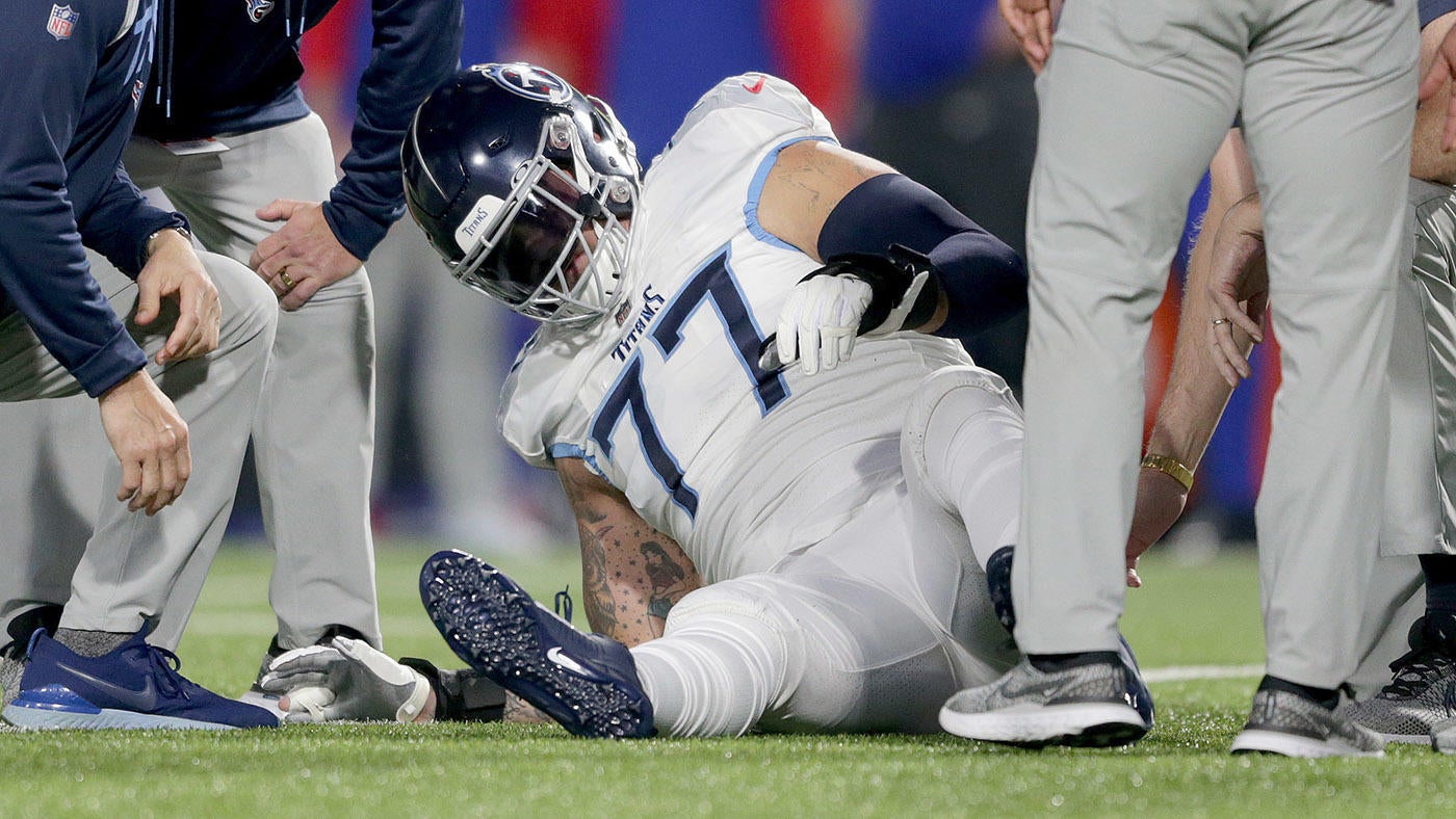 Titans' Taylor Lewan out for season after suffering knee injury in Week 2 against Bills