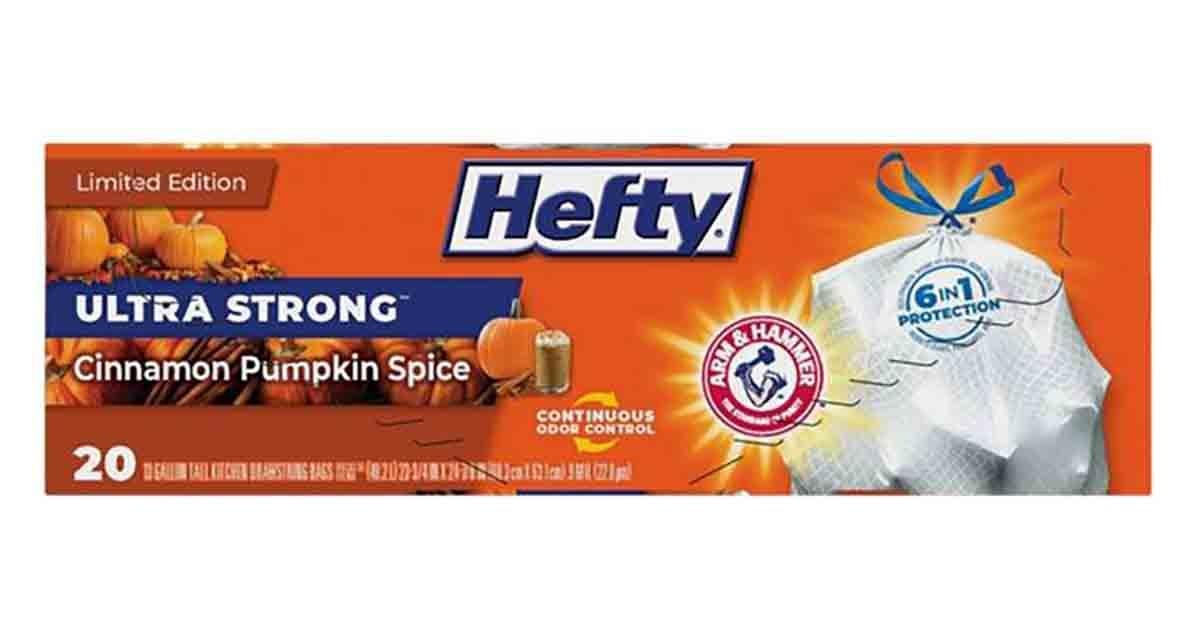 Hefty Takes Fall to the Next Level With Pumpkin Spice Trash Bags
