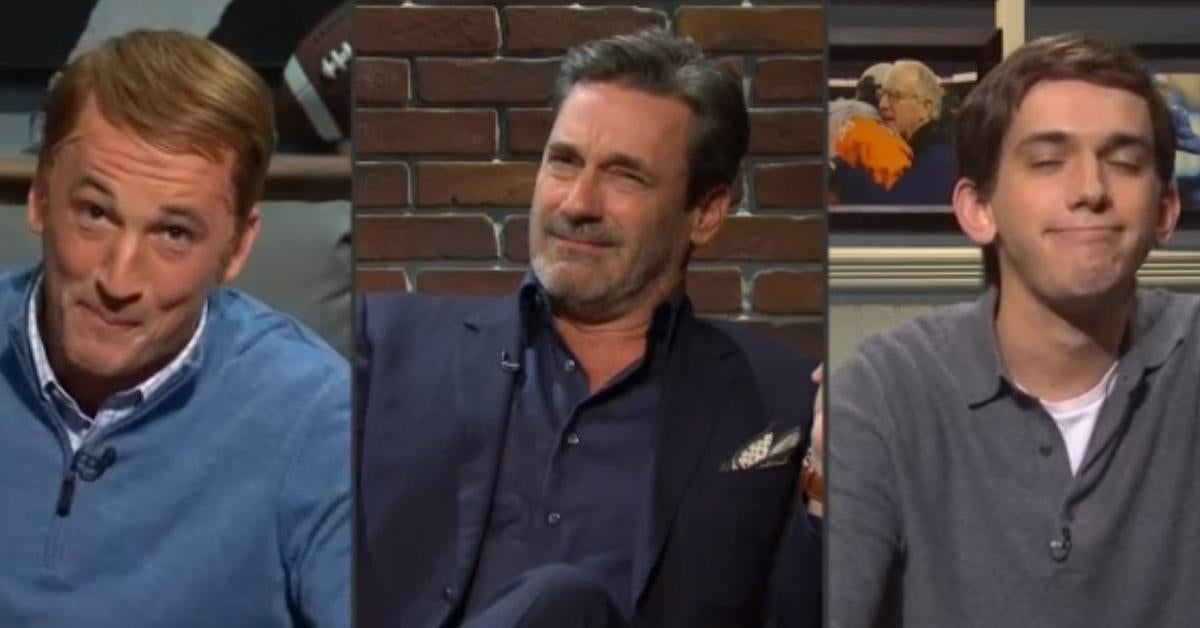 Watch Jon Hamm, Peyton and Eli Manning React to SNL Manningcast Parody