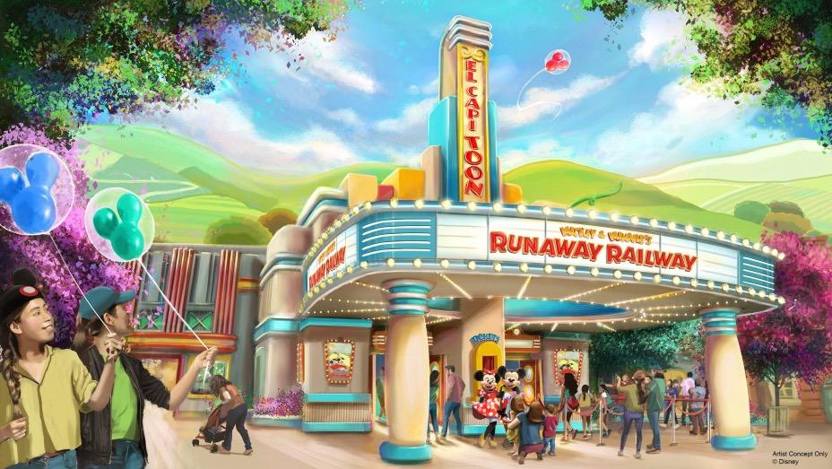 Mickey & Minnie's Runaway Railway Coming to Disneyland Park — Exterior of Attraction