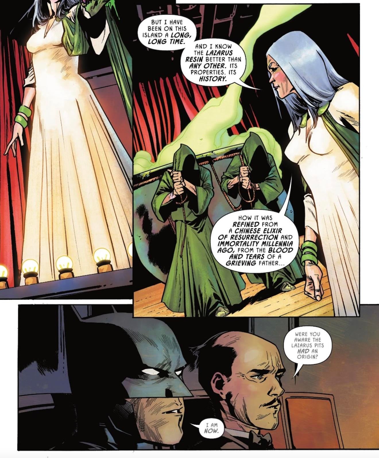 Batman, Alfred e Ruh Al Ghul em Batman vs. Robin #2 (Reprodução / DC Comics)